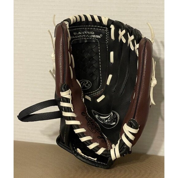 Rawlings Baseball Glove 10.5" Youth Players Series Black Brown Model PL105BB - Picture 3 of 6